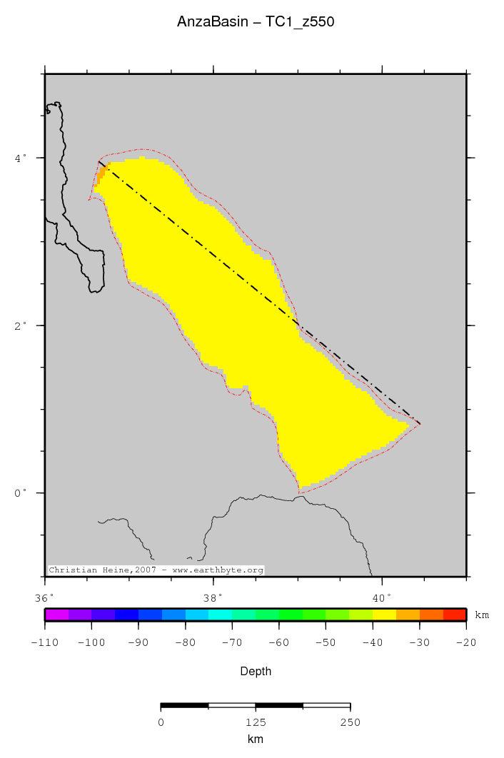 Anza Basin location map