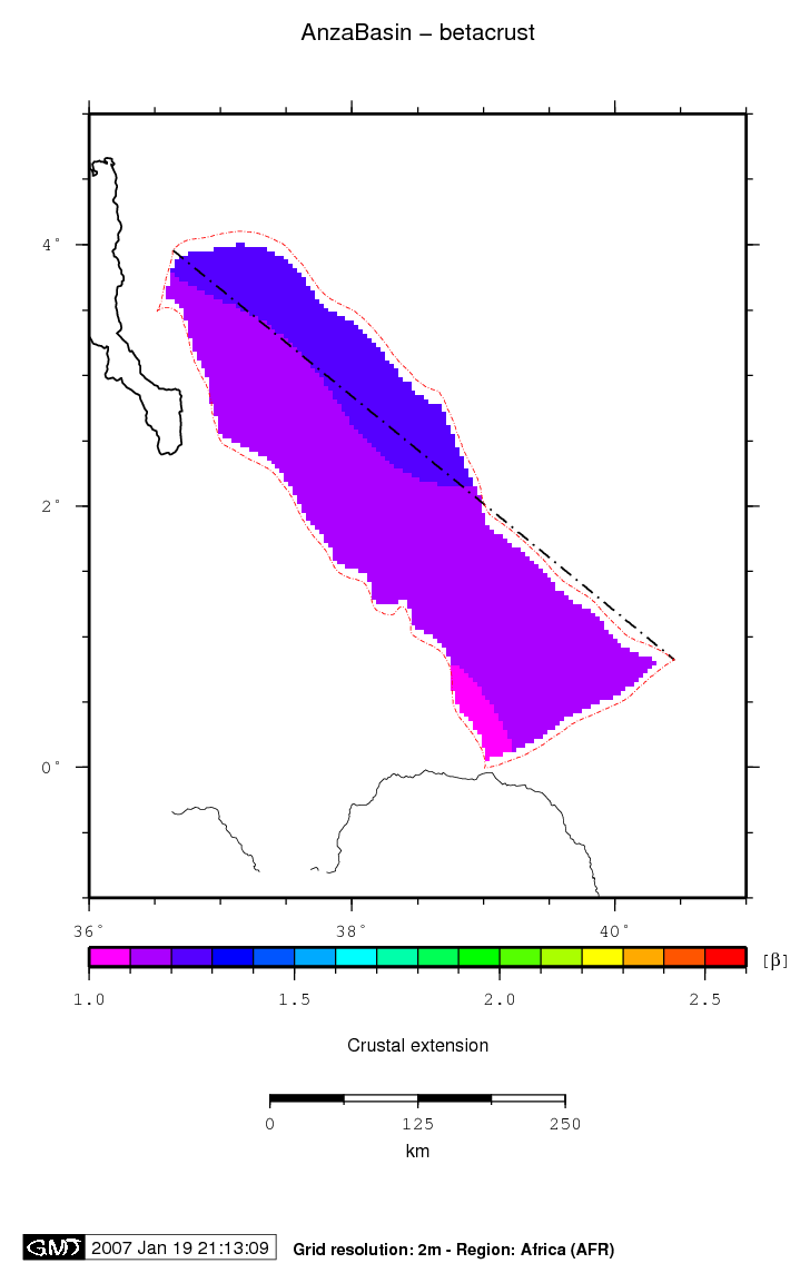 Anza Basin location map