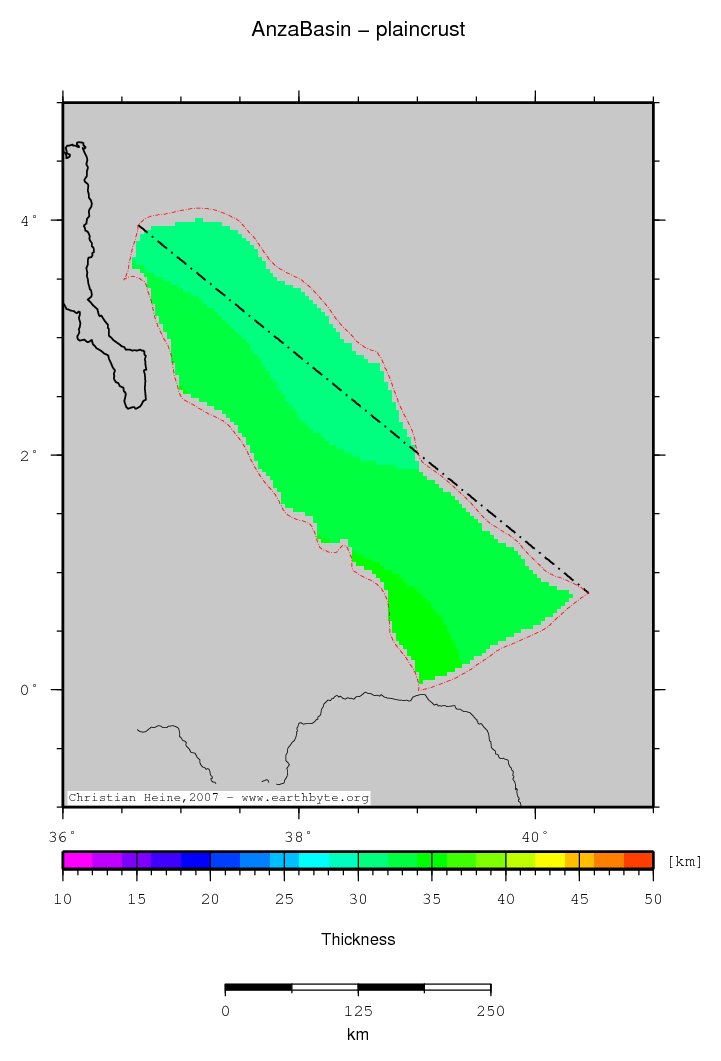 Anza Basin location map