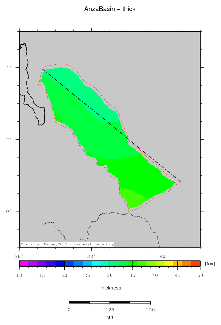 Anza Basin location map