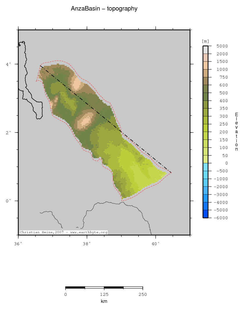 Anza Basin location map