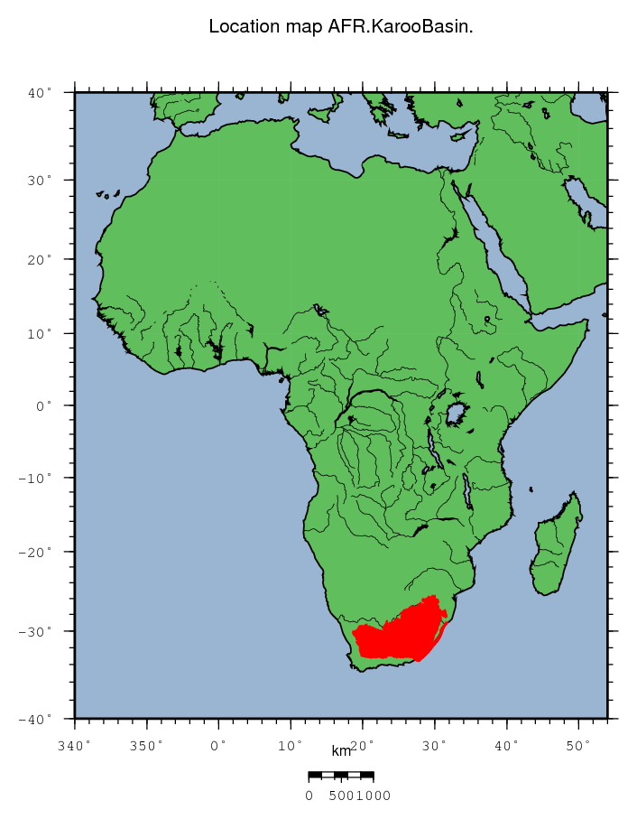 Karoo Basin location map