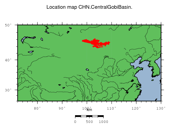 Central Gobi Basin location map